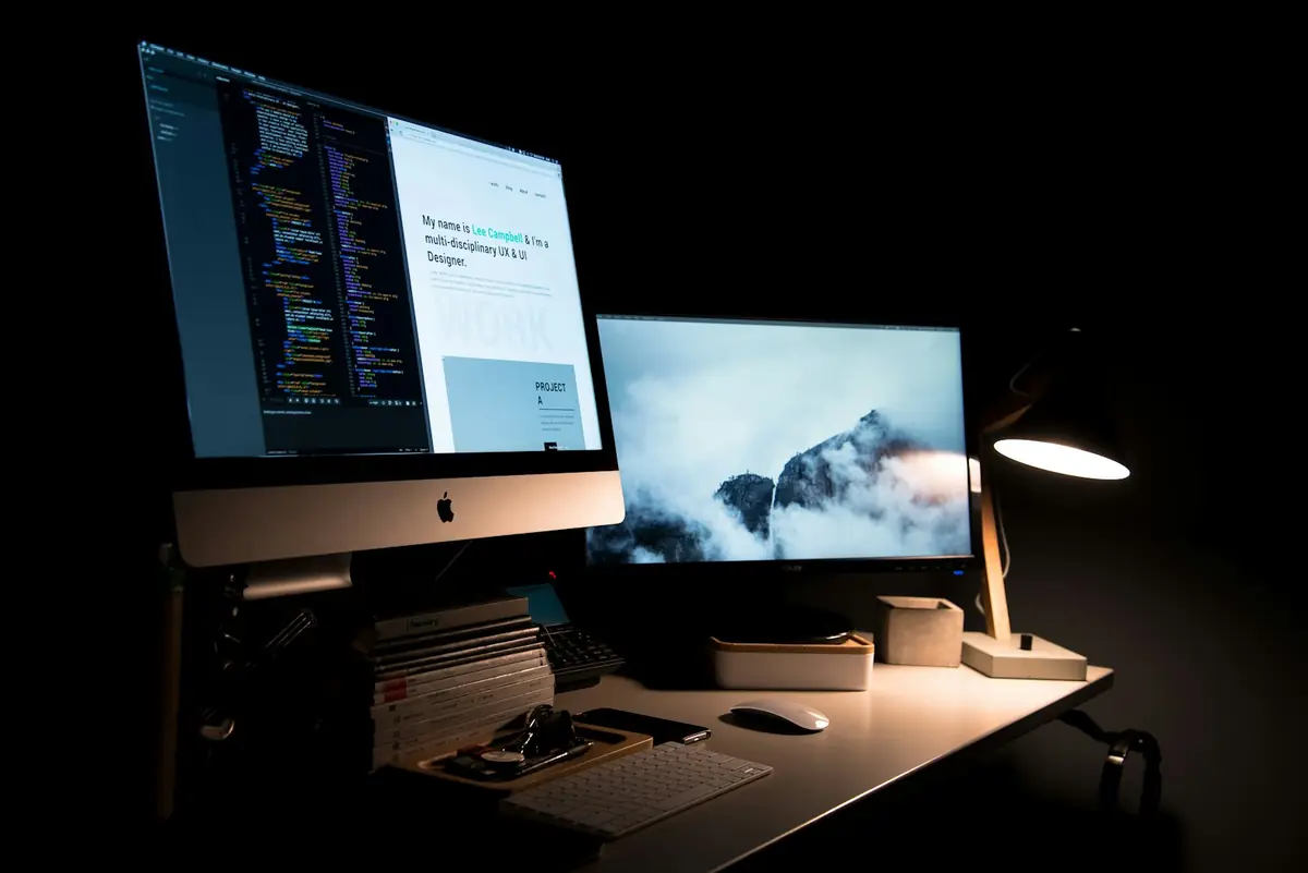Modern web design layout presentation