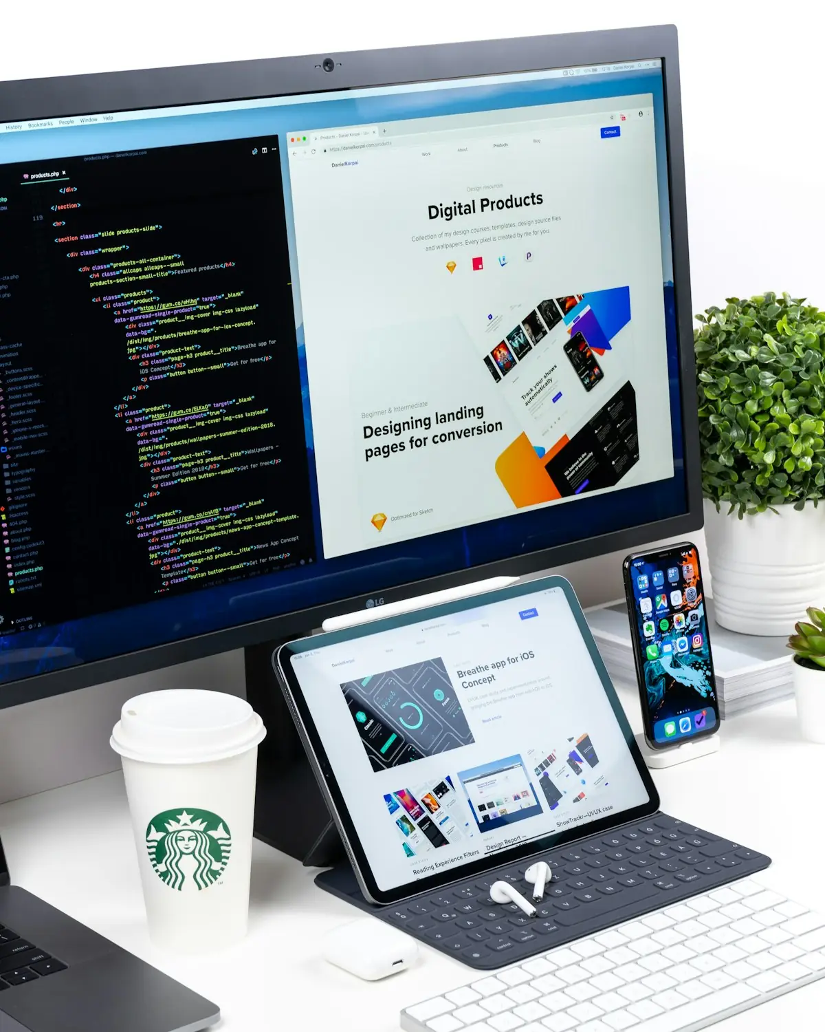 Responsive multi-device website mockup