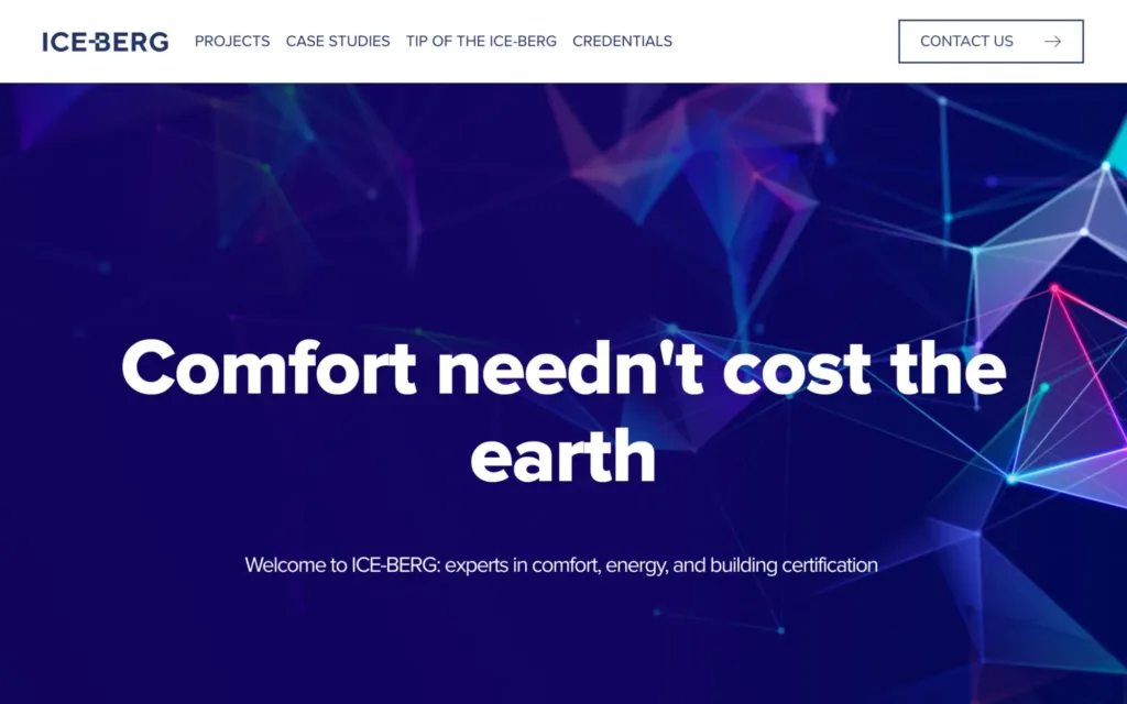 ICE-BERG homepage: comfort needn't cost the earth