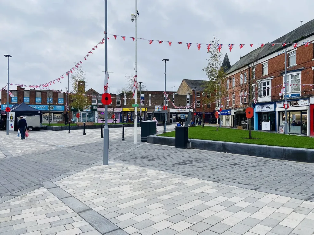 Sutton-in-Ashfield town square